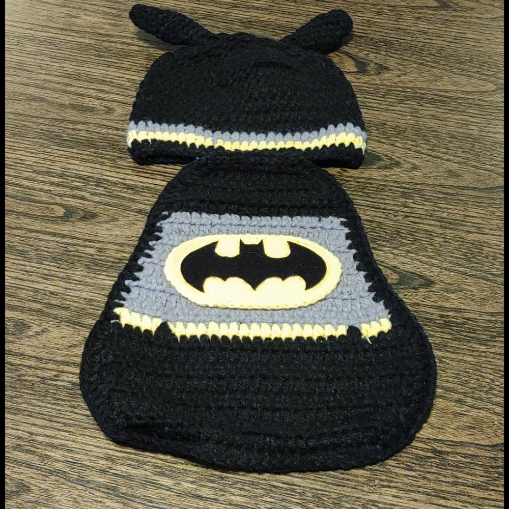 Crotchet batman newborn picture prop